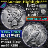 ***Auction Highlight*** 1925-s Peace Dollar $1 Graded Choice Unc by USCG (fc)