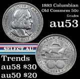 1893 Columbian Old Commem Half Dollar 50c Grades Select AU