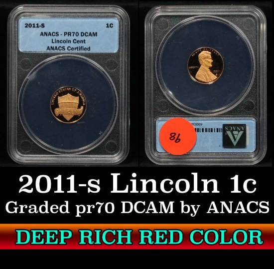 ANACS 2011-s Lincoln Cent 1c Graded pr70 DCAM by ANACS