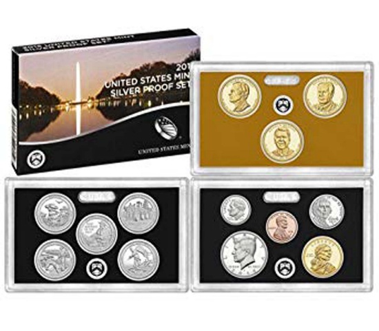 2016 United States Mint Silver Proof Set; 13 pcs, about 1 1/2 ounces of silver