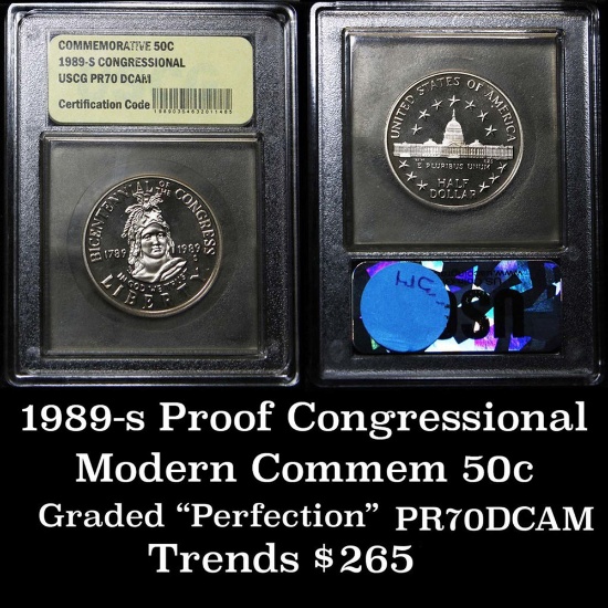 1989-s Congressional Bicentennial Proof  Modern Commem Half Dollar 50c Grades GEM++ Proof Deep Cameo