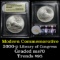 2000-p Library of Congress Unc Modern Commem Dollar $1 Graded ms70, Perfection by USCG