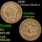 1838 . . Coronet Head Large Cent 1c Grades f details