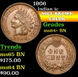 1906 . . Indian Cent 1c Grades Choice+ Unc BN