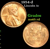 1954-d . . Lincoln Cent 1c Grades GEM Unc RD