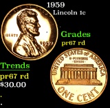 1959 . . Lincoln Cent 1c Grades Gem++ Proof Red