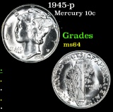 1945-p . . Mercury Dime 10c Grades Choice Unc