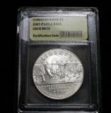 2007-p Little Rock Unc Modern Commem Dollar $1 Graded ms70, Perfection by USCG