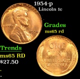 1954-p . . Lincoln Cent 1c Grades GEM Unc RD