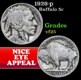 1926-p . . Buffalo Nickel 5c Grades vf+