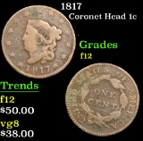 1817 . . Coronet Head Large Cent 1c Grades f, fine