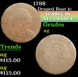 1798 . . Draped Bust Large Cent 1c Grades ag