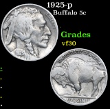 1925-p . . Buffalo Nickel 5c Grades vf++