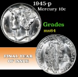 1945-p . . Mercury Dime 10c Grades Choice Unc