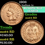 1906 . . Indian Cent 1c Grades Choice Unc RD