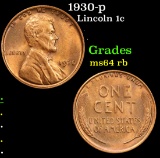 1930-p . . Lincoln Cent 1c Grades Choice Unc RB