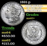 1891-p . . Morgan Dollar $1 Grades Select+ Unc