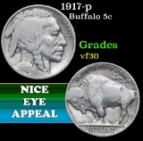 1917-p . . Buffalo Nickel 5c Grades vf++