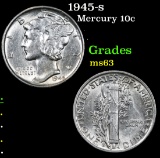 1945-s . . Mercury Dime 10c Grades Select Unc