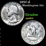 1957-d . . Washington Quarter 25c Grades Select+ Unc