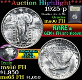 ***Auction Highlight*** 1925-p . . Standing Liberty Quarter 25c Graded GEM+ FH By USCG (fc)