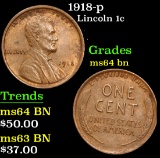 1918-p . . Lincoln Cent 1c Grades Choice Unc BN