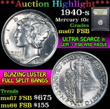 ***Auction Highlight*** 1940-s . . Mercury Dime 10c Graded GEM++ FSB By USCG (fc)
