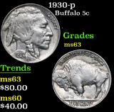 1930-p . . Buffalo Nickel 5c Grades Select Unc