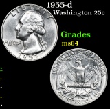 1955-d . . Washington Quarter 25c Grades Choice Unc