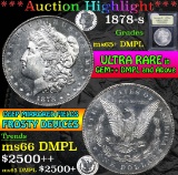 1878-s . . Morgan Dollar $1 Grades GEM+ DMPL