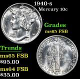 1940-s . . Mercury Dime 10c Grades GEM FSB