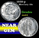 1939-p . . Mercury Dime 10c Grades Choice Unc