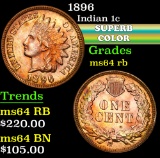 1896 . . Indian Cent 1c Grades Choice Unc RB