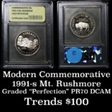 1991-s Mt. Rushmore Proof  Modern Commem Half Dollar 50c Graded GEM++ Proof DCAM by USCG