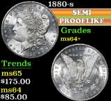 1880-s . Semi PL Morgan Dollar $1 Grades Choice+ Unc