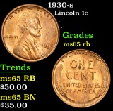 1930-s . . Lincoln Cent 1c Grades GEM Unc RB