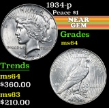 1934-p . . Peace Dollar $1 Grades Choice Unc