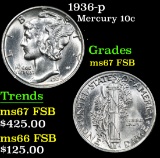 1936-p . . Mercury Dime 10c Grades GEM++ FSB