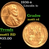 1936-s . . Lincoln Cent 1c Grades GEM Unc RD
