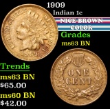 1909 . . Indian Cent 1c Grades Select Unc BN