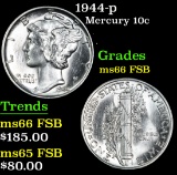 1944-p . . Mercury Dime 10c Grades GEM+ FSB
