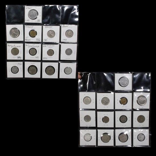 Group of 13 foreign coins