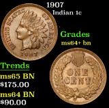 1907 . . Indian Cent 1c Grades Choice+ Unc BN