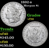1892-s . . Morgan Dollar $1 Grades vf++