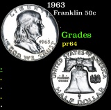 1963 . . Franklin Half Dollar 50c Grades Choice Proof
