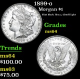 1899-o Mint Mark Heavy tilted Right . Morgan Dollar $1 Grades Choice Unc