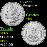 1882-cc . . Morgan Dollar $1 Grades vf++