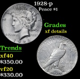 1928-p . . Peace Dollar $1 Grades xf details