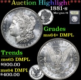 ***Auction Highlight*** 1881-s . . Morgan Dollar $1 Graded Choice Unc+ DMPL By USCG (fc)