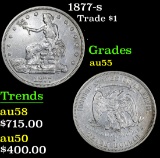 1877-s . . Trade Dollar $1 Grades Choice AU